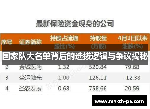 国家队大名单背后的选拔逻辑与争议揭秘